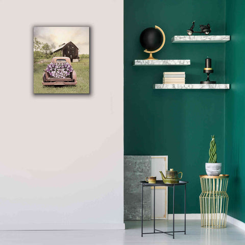 Image of 'Petunia Truck' by Lori Deiter, Canvas Wall Art,20 x 24