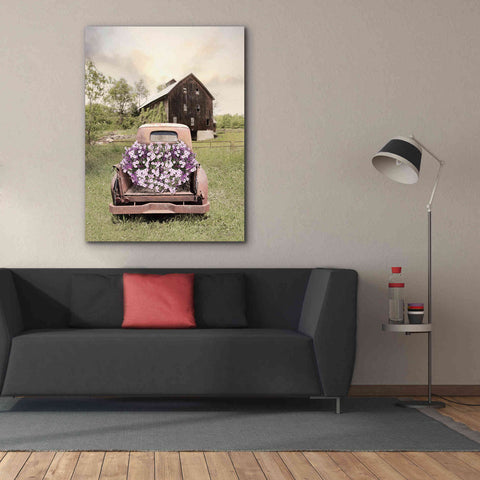 Image of 'Petunia Truck' by Lori Deiter, Canvas Wall Art,40 x 54