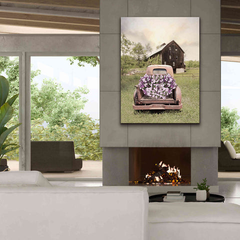 Image of 'Petunia Truck' by Lori Deiter, Canvas Wall Art,40 x 54