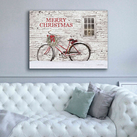 Image of 'Merry Christmas Bicycle' by Lori Deiter, Canvas Wall Art,54 x 40