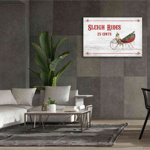 Image of 'Sleigh Rides 25 Cents' by Lori Deiter, Canvas Wall Art,60 x 40