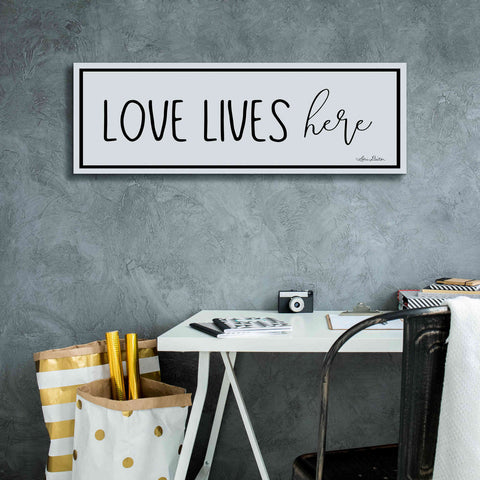 Image of 'Love Lives Here' by Lori Deiter, Canvas Wall Art,36 x 12