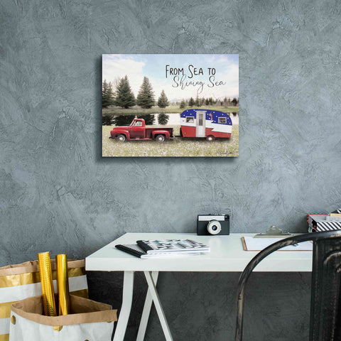 Image of 'American Camper' by Lori Deiter, Canvas Wall Art,16 x 12
