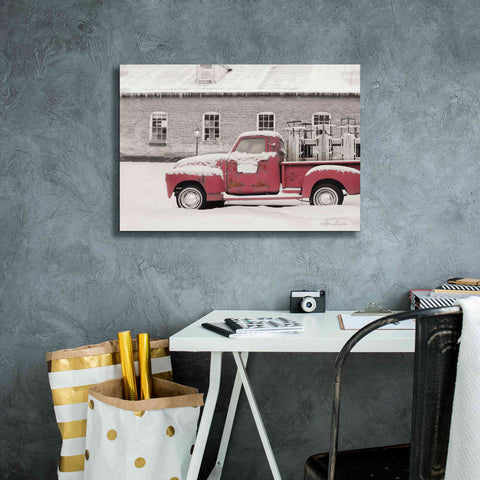 Image of 'Old Sled Works Red Truck' by Lori Deiter, Canvas Wall Art,26 x 18