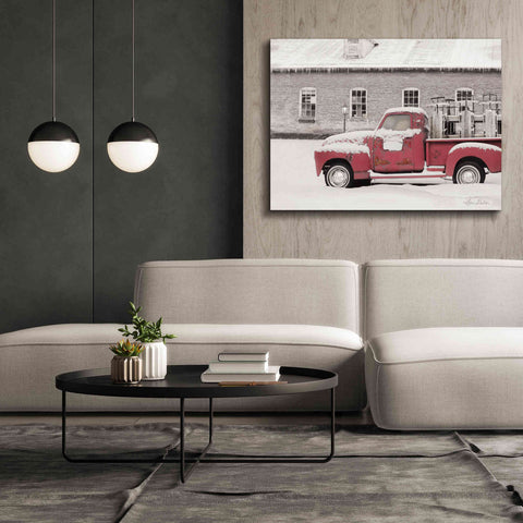 Image of 'Old Sled Works Red Truck' by Lori Deiter, Canvas Wall Art,54 x 40