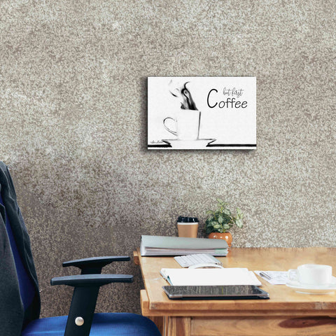 Image of 'But First Coffee II' by Lori Deiter, Canvas Wall Art,18 x 12