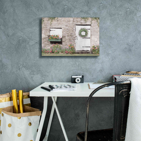 Image of 'Old Stone Cottage' by Lori Deiter, Canvas Wall Art,18 x 12