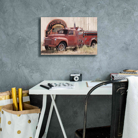 Image of 'Volunteer Firefighter' by Lori Deiter, Canvas Wall Art,18 x 12