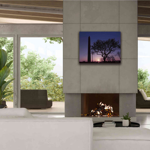 Image of 'Nightfall at the Washington Monument' by Lori Deiter, Canvas Wall Art,34 x 26