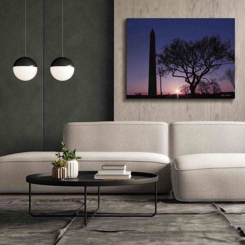 Image of 'Nightfall at the Washington Monument' by Lori Deiter, Canvas Wall Art,54 x 40