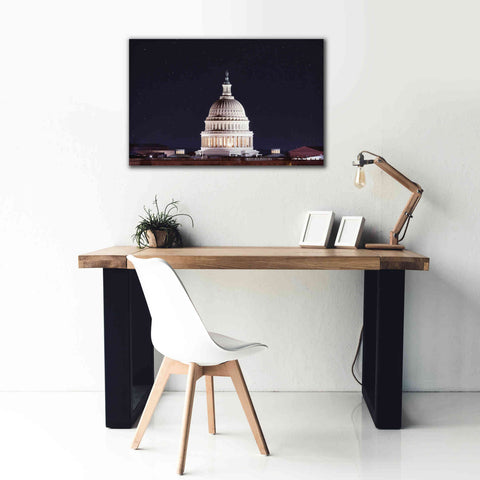 Image of 'US Capital at Night' by Lori Deiter, Canvas Wall Art,40 x 26