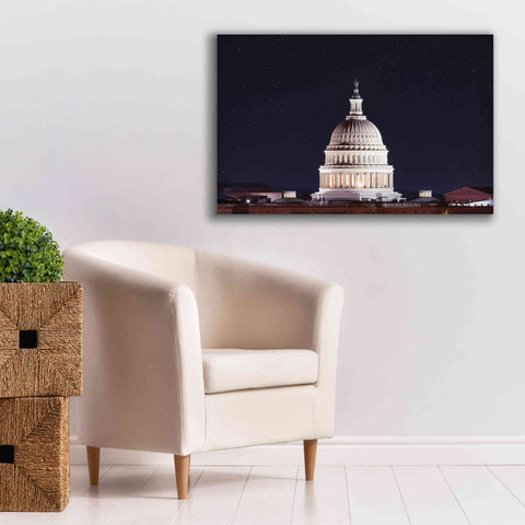 Image of 'US Capital at Night' by Lori Deiter, Canvas Wall Art,40 x 26