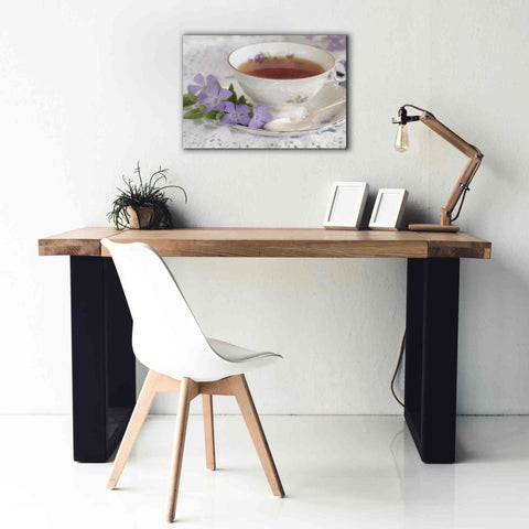 Image of 'Periwinkle and Tea' by Lori Deiter, Canvas Wall Art,26 x 18