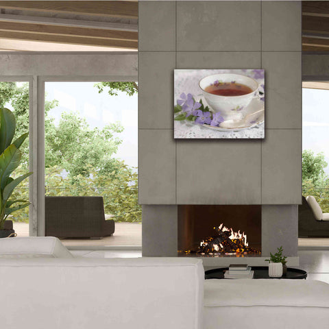 Image of 'Periwinkle and Tea' by Lori Deiter, Canvas Wall Art,34 x 26