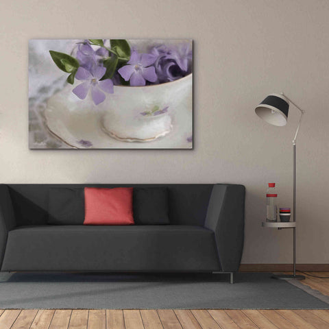 Image of 'Violet Teacup I' by Lori Deiter, Canvas Wall Art,60 x 40