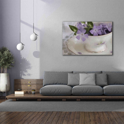 Image of 'Violet Teacup I' by Lori Deiter, Canvas Wall Art,60 x 40