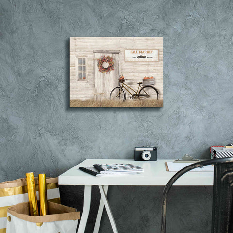Image of 'Pumpkin Bicycle' by Lori Deiter, Canvas Wall Art,16 x 12