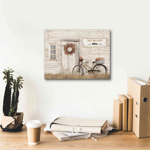 Image of 'Pumpkin Bicycle' by Lori Deiter, Canvas Wall Art,16 x 12