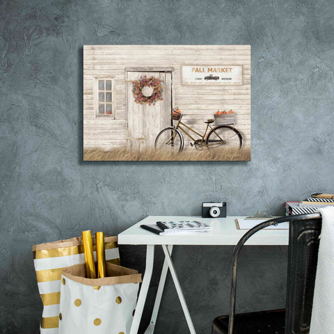 Image of 'Pumpkin Bicycle' by Lori Deiter, Canvas Wall Art,26 x 18