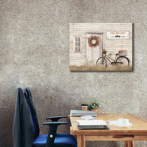 Image of 'Pumpkin Bicycle' by Lori Deiter, Canvas Wall Art,34 x 26