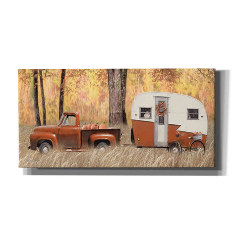 Image of 'Fall Camping with bike' by Lori Deiter, Canvas Wall Art
