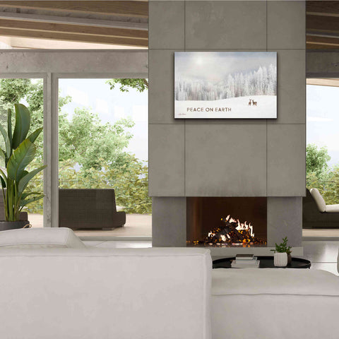 Image of 'Lava Mountain Snow Storm with Deer' by Lori Deiter, Canvas Wall Art,40 x 26