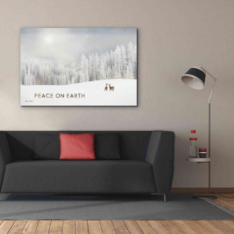 Image of 'Lava Mountain Snow Storm with Deer' by Lori Deiter, Canvas Wall Art,60 x 40