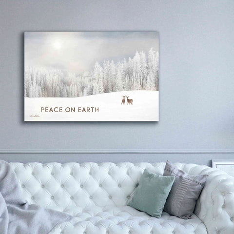 Image of 'Lava Mountain Snow Storm with Deer' by Lori Deiter, Canvas Wall Art,60 x 40