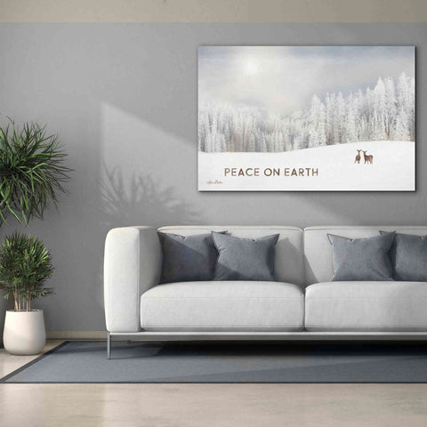 Image of 'Lava Mountain Snow Storm with Deer' by Lori Deiter, Canvas Wall Art,60 x 40