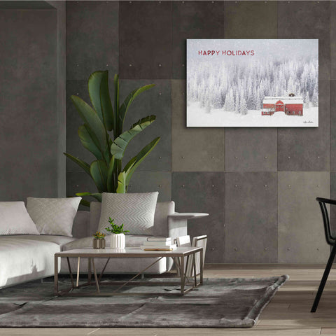 Image of 'Snowy Forest Happy Holidays' by Lori Deiter, Canvas Wall Art,60 x 40