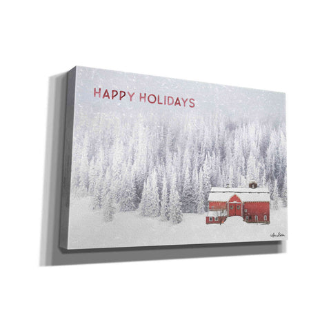 Image of 'Snowy Forest Happy Holidays' by Lori Deiter, Canvas Wall Art
