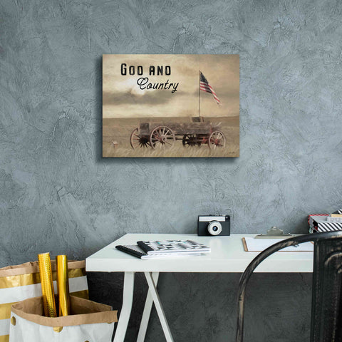 Image of 'God and Country' by Lori Deiter, Canvas Wall Art,16 x 12