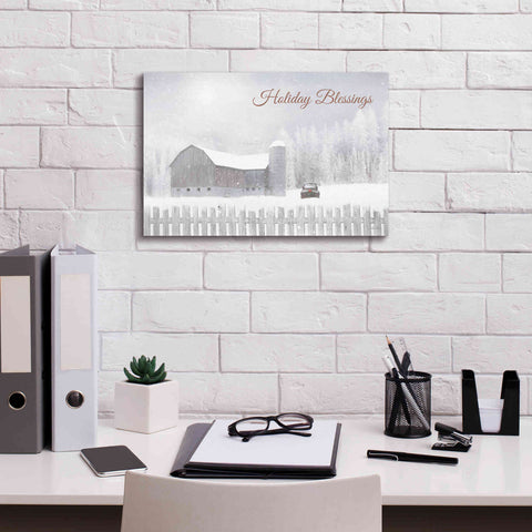 Image of 'Holiday Blessings with Truck' by Lori Deiter, Canvas Wall Art,18 x 12