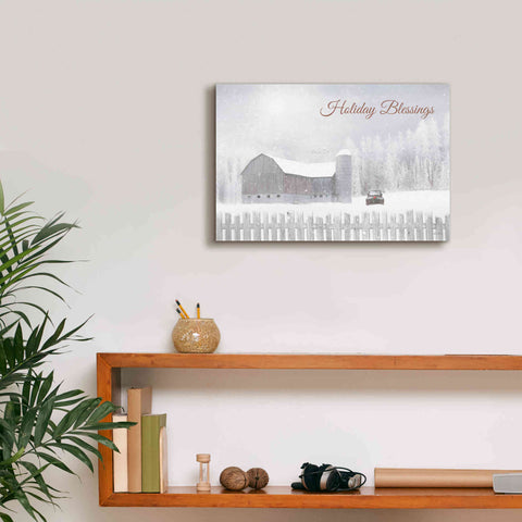 Image of 'Holiday Blessings with Truck' by Lori Deiter, Canvas Wall Art,18 x 12