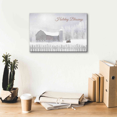 Image of 'Holiday Blessings with Truck' by Lori Deiter, Canvas Wall Art,18 x 12