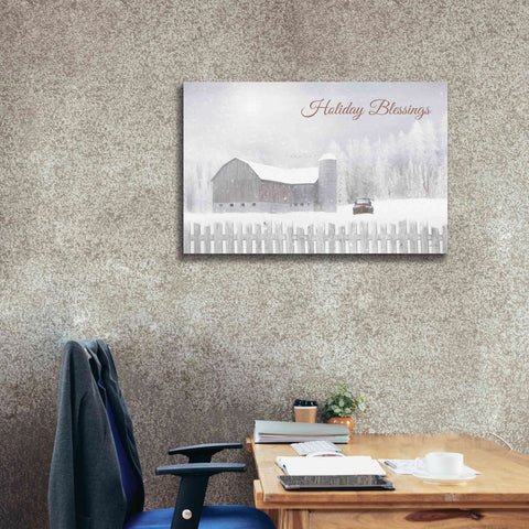 Image of 'Holiday Blessings with Truck' by Lori Deiter, Canvas Wall Art,40 x 26