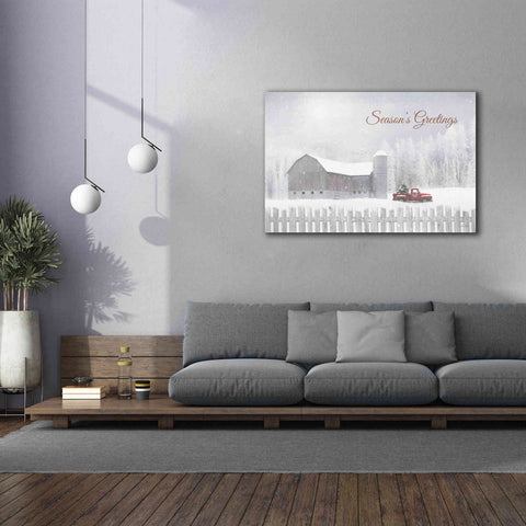 Image of 'Season's Greetings with Truck' by Lori Deiter, Canvas Wall Art,60 x 40