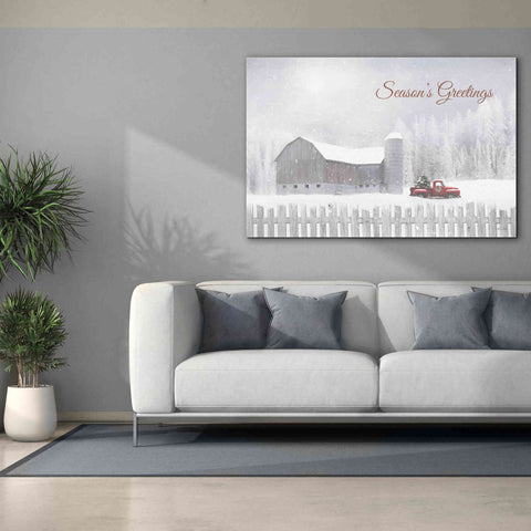 Image of 'Season's Greetings with Truck' by Lori Deiter, Canvas Wall Art,60 x 40
