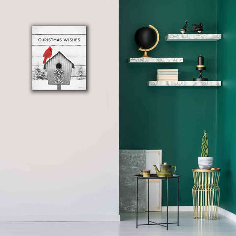 Image of 'Christmas Birdhouse' by Lori Deiter, Canvas Wall Art,20 x 24