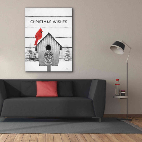 Image of 'Christmas Birdhouse' by Lori Deiter, Canvas Wall Art,40 x 54