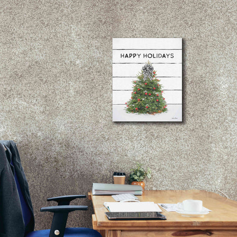 Image of 'Christmas Tree on Wood' by Lori Deiter, Canvas Wall Art,20 x 24