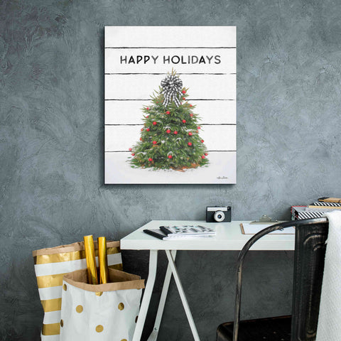 Image of 'Christmas Tree on Wood' by Lori Deiter, Canvas Wall Art,20 x 24