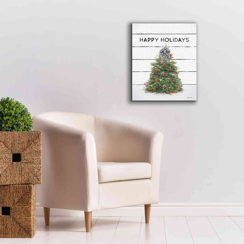 Image of 'Christmas Tree on Wood' by Lori Deiter, Canvas Wall Art,20 x 24