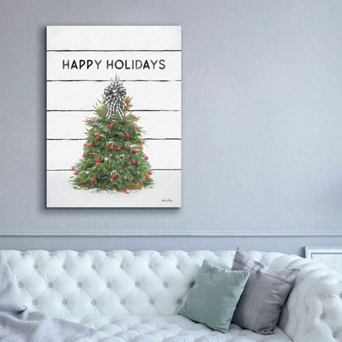 Image of 'Christmas Tree on Wood' by Lori Deiter, Canvas Wall Art,40 x 54