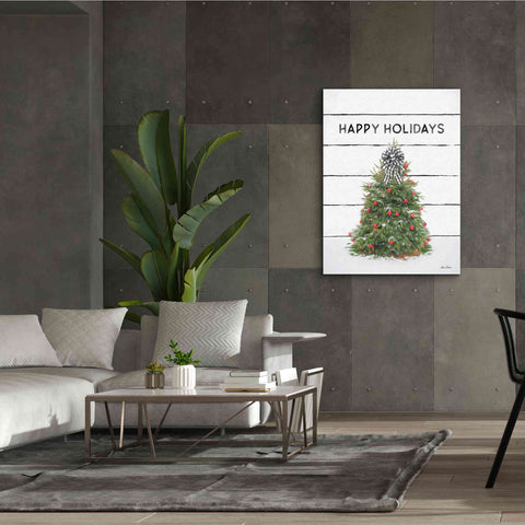 Image of 'Christmas Tree on Wood' by Lori Deiter, Canvas Wall Art,40 x 54