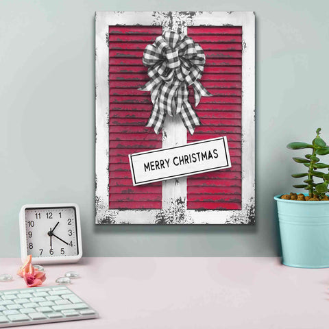 Image of 'Christmas Shutters Merry Christmas' by Lori Deiter, Canvas Wall Art,12 x 16