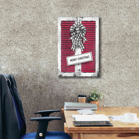 Image of 'Christmas Shutters Merry Christmas' by Lori Deiter, Canvas Wall Art,18 x 26