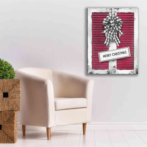 Image of 'Christmas Shutters Merry Christmas' by Lori Deiter, Canvas Wall Art,26 x 34