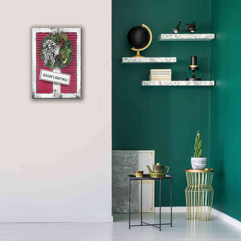 Image of 'Christmas Shutters with Wreath I' by Lori Deiter, Canvas Wall Art,18 x 26