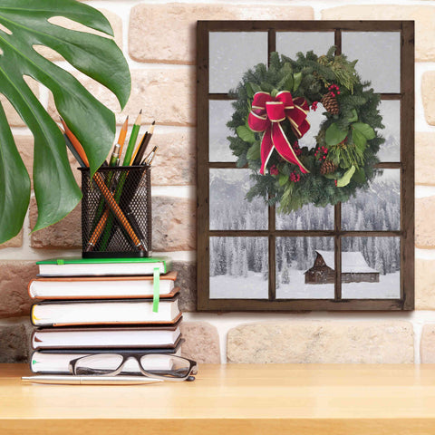 Image of 'Teton Christmas Window' by Lori Deiter, Canvas Wall Art,12 x 16